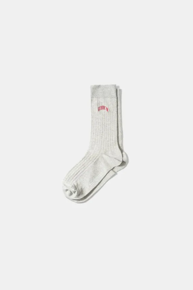 Edmmond Studios Core Logo chaussettes gris chiné coton