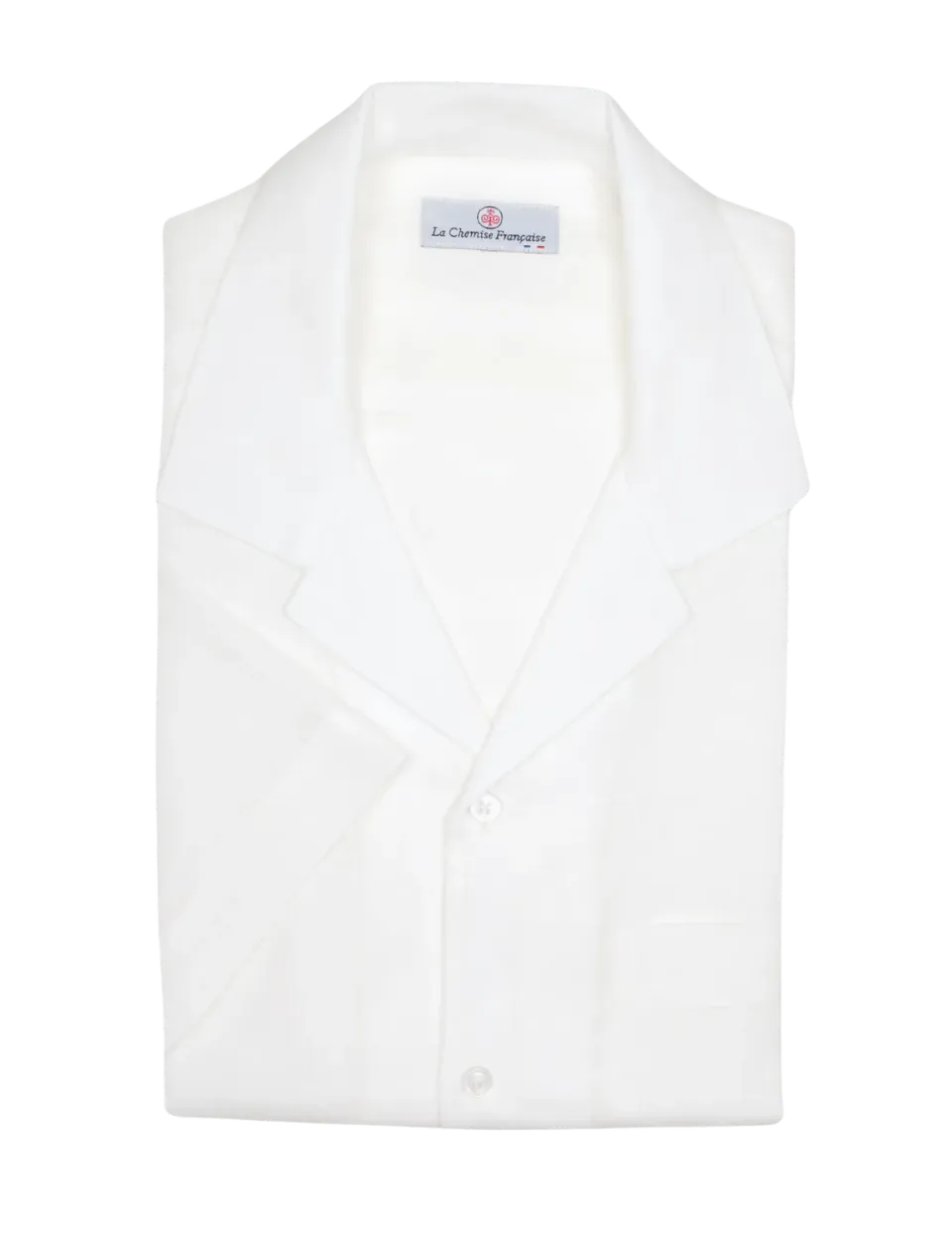 La Chemise Française Havane Blanche chemise col cubain lin