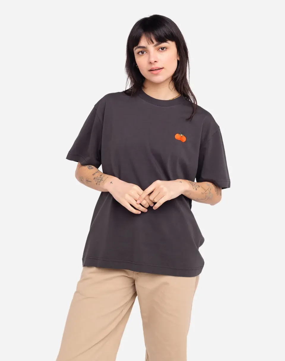 OLOW Harvest t-shirt ample noir carbone coton bio