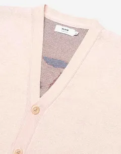 OLOW Quiet Life cardigan beige en coton mérinos