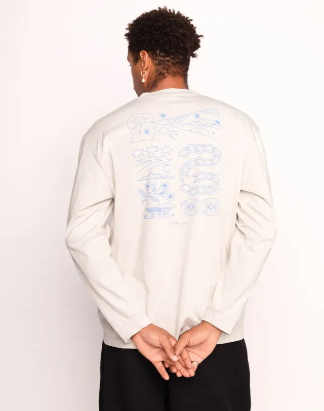 Olow Awake t-shirt manches longues gris perle