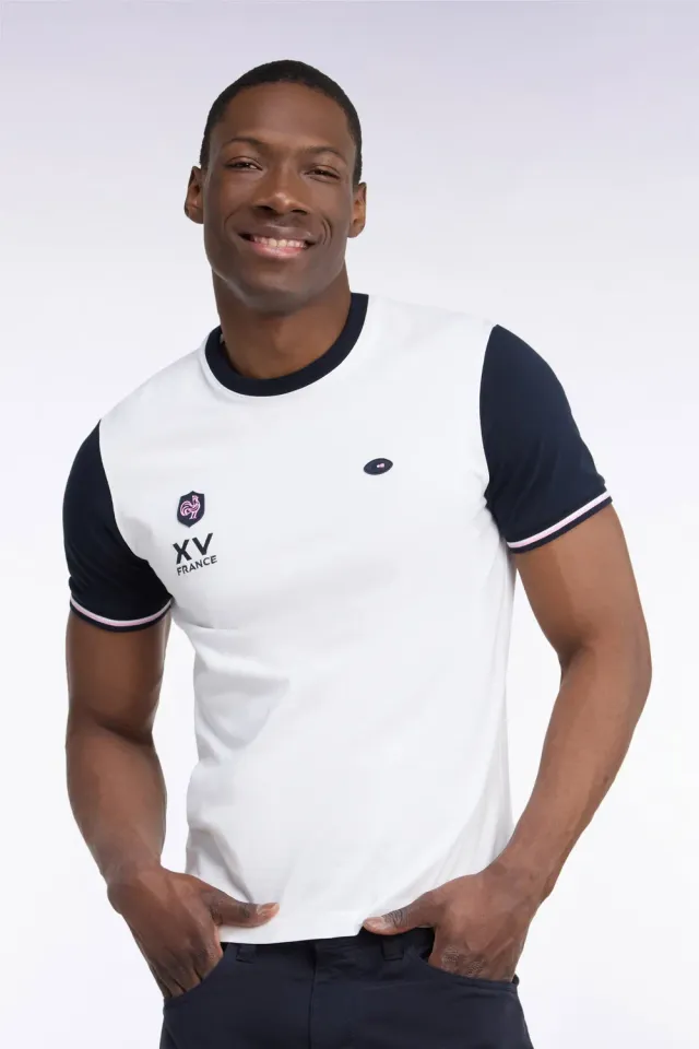 Eden Park H26MAITC0032 t-shirt blanc XV de France