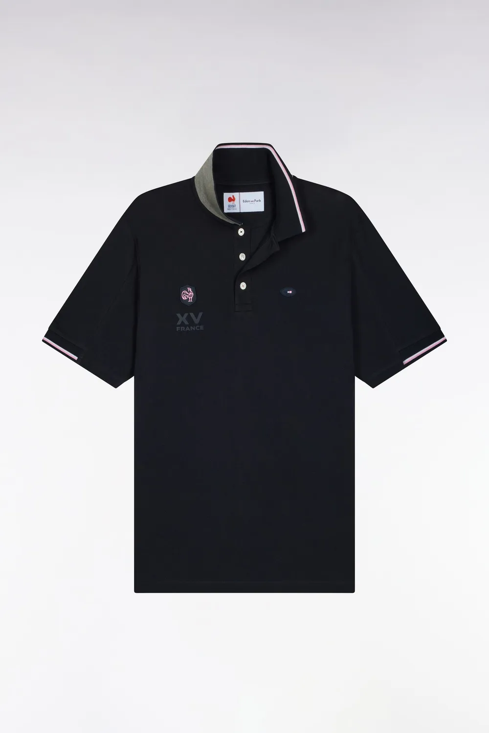 Eden Park France Rugby H26MAIPC0042 polo marine droit