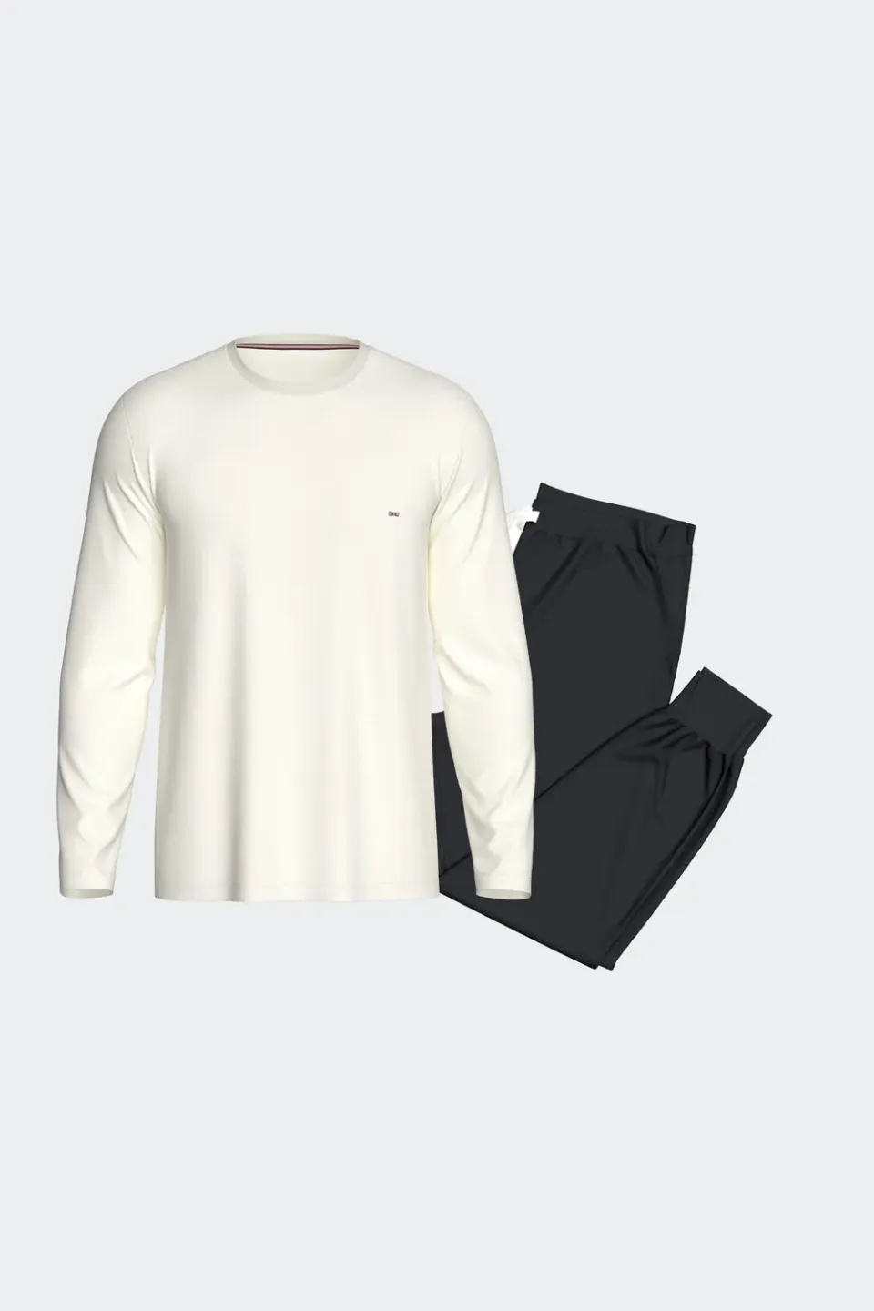 Eden Park ensemble pyjama coton écru et marine homme