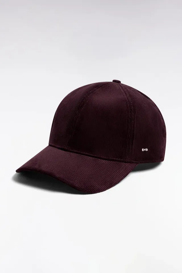 Eden Park casquette velours côtelé marron homme