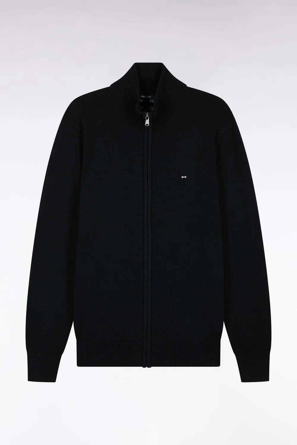 Eden Park Cardigan Zippé Laine Coton Noir Homme