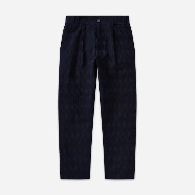 Labrum Monogram cargo homme bleu marine jacquard