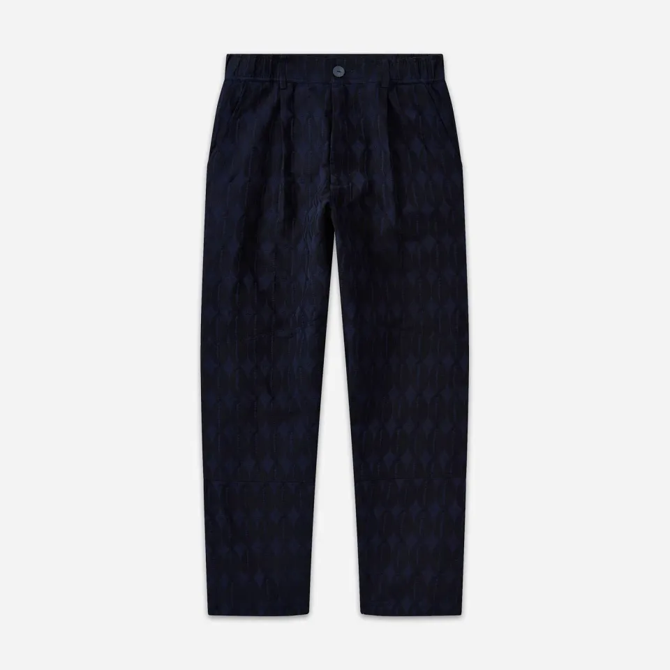 Labrum Monogram cargo homme bleu marine jacquard